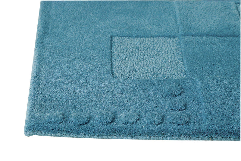 media image for Miami Collection Hand Tufted Wool Area Rug in Turquoise design by Mat the Basics 25