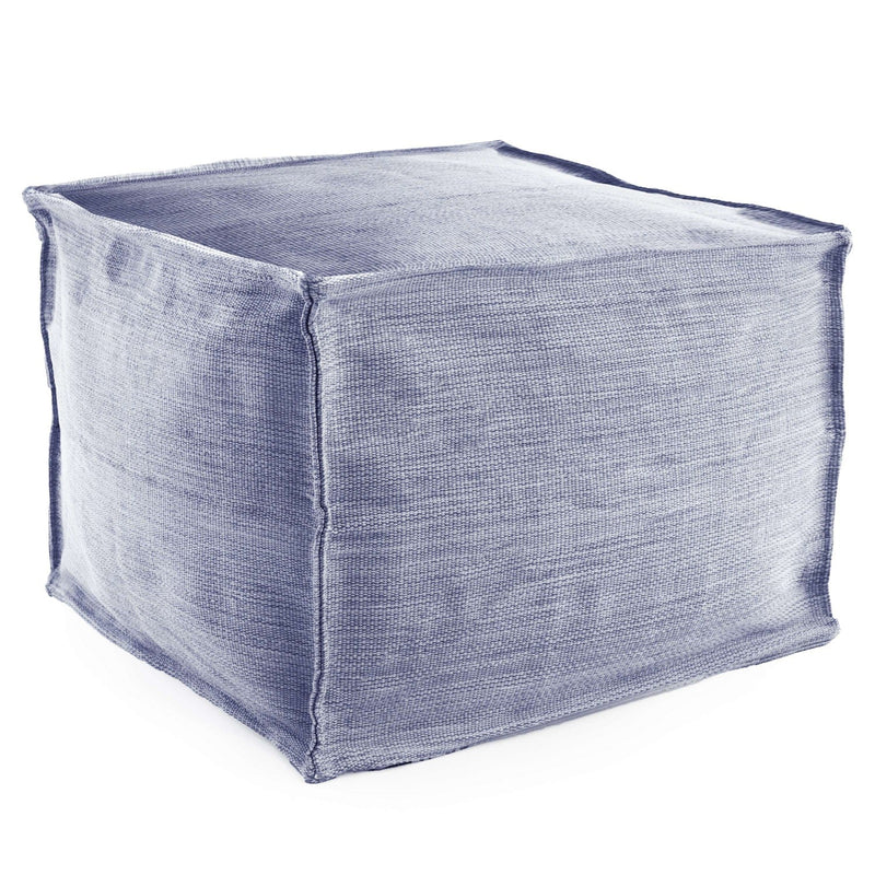 media image for mingled denim indoor outdoor pouf by annie selke midpf 1 251