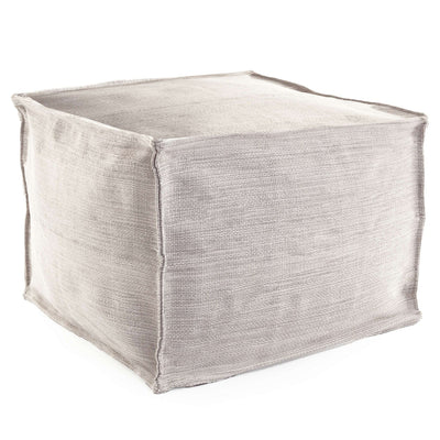 product image of mingled platinum indoor outdoor pouf by annie selke rdb298 ott 1 528