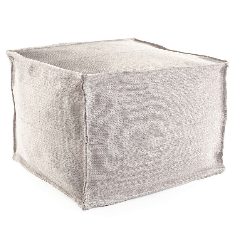 media image for mingled platinum indoor outdoor pouf by annie selke rdb298 ott 1 297