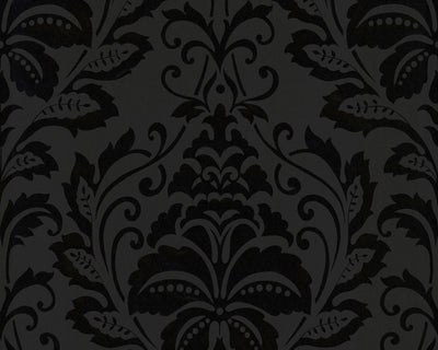 product image of Modern Damask Wallpaper in Black and White design by BD Wall 556