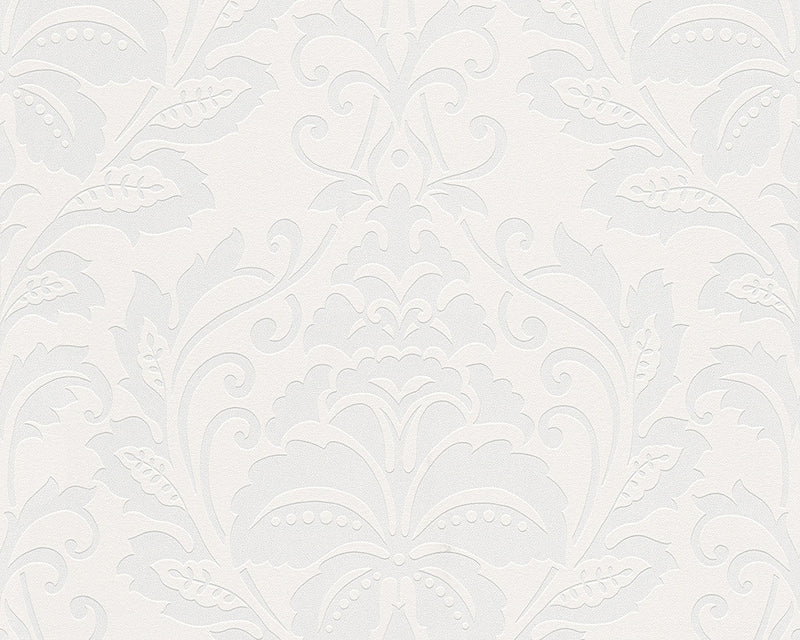 media image for Modern Damask Wallpaper in Ivory and Beige design by BD Wall 233