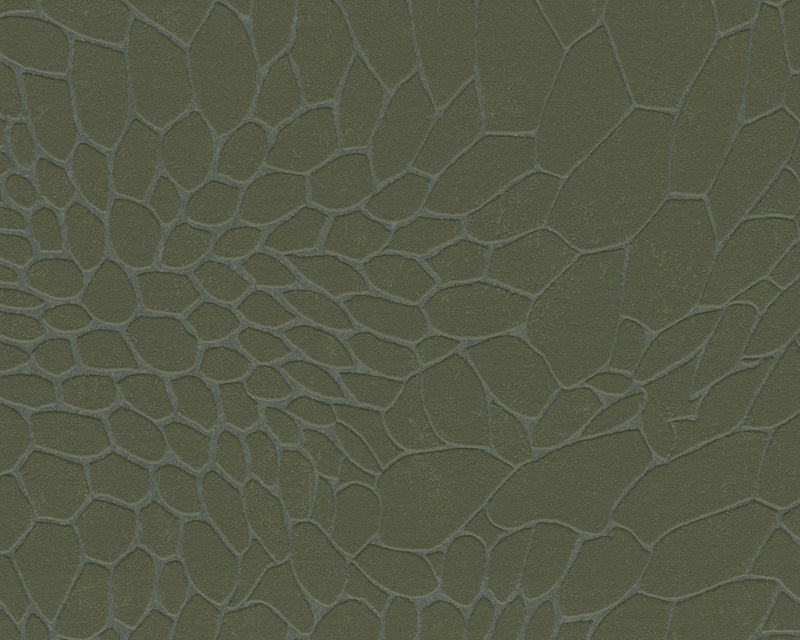 media image for Modern Stone Wallpaper in Neutrals and Green design by BD Wall 288