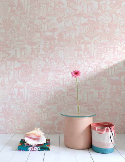 product image of Mushroom City Wallpaper in Daisy design by Aimee Wilder 595