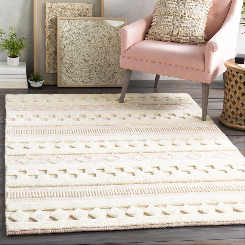 media image for Nairobi NAB-2301 Hand Woven Rug in Pale Pink & Cream by Surya 214