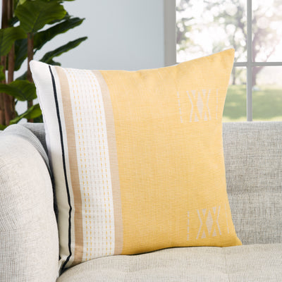 product image for Navida Parvati Down Yellow & Light Taupe Pillow 4 79
