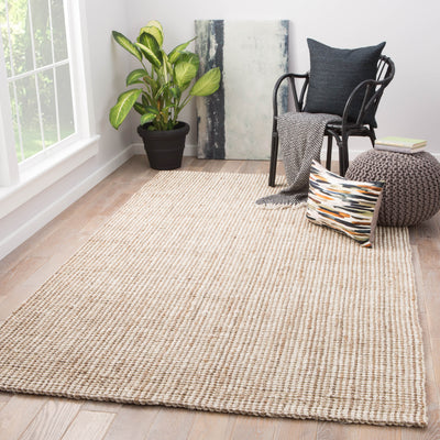 product image for Mayen Natural Solid White & Tan Area Rug design by Jaipur Living 14