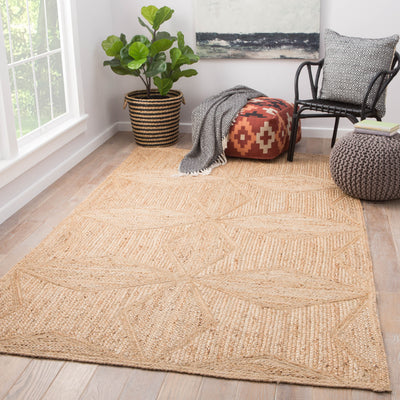 product image for Abel Natural Geometric Beige Area Rug 74