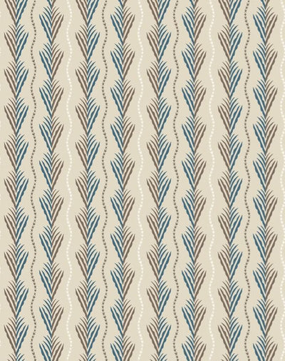 product image of Signature Meridor Blue/Chocolate Wallpaper by Nina Campbell 538