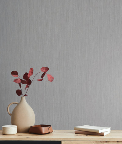 product image for Smooth as Silk Wallpaper in Asteroid Grey/Blue from the Natural Digest Collection 56