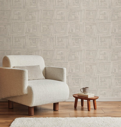 product image for Tesselle Wallpaper in Plank Slate from the Natural Digest Collection 75