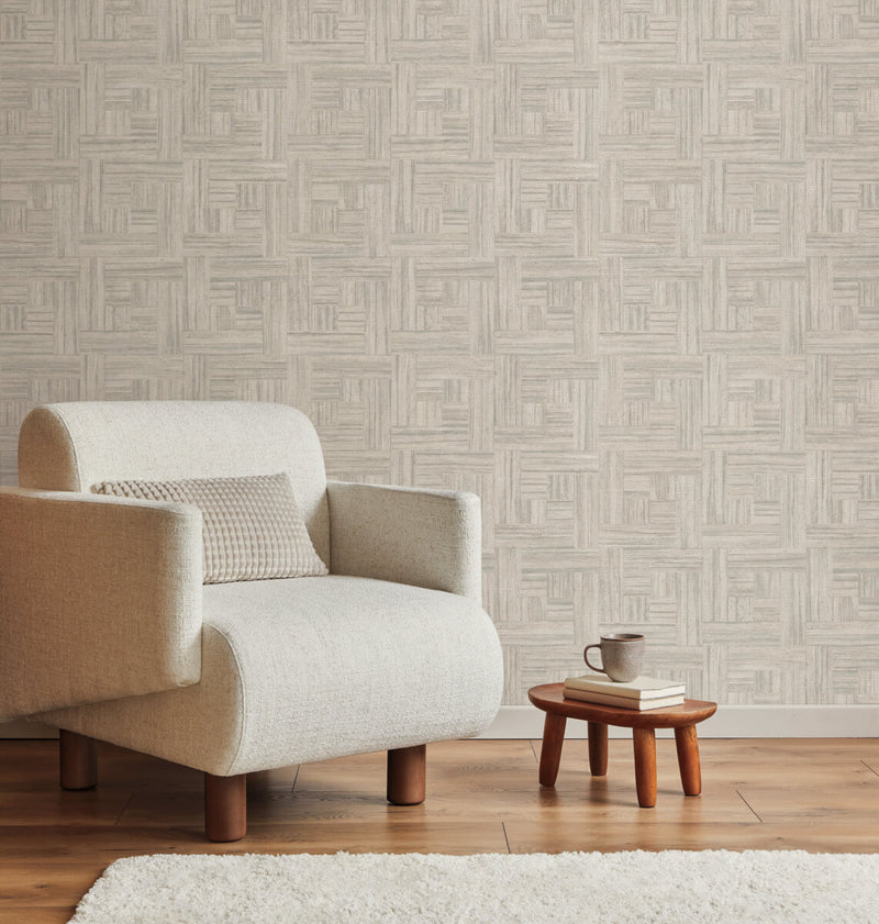 media image for Tesselle Wallpaper in Plank Slate from the Natural Digest Collection 215