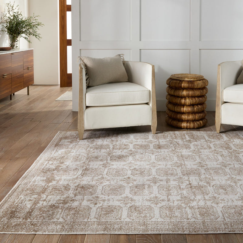 media image for milea trellis tan cream rug by jaipur living rug154352 6 243