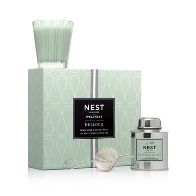 product image of wild mint eucalyptus tea and candle set 1 548