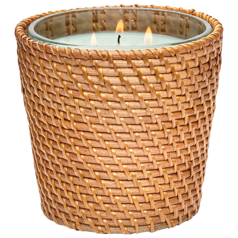 media image for Rattan Wild Mint & Eucalyptus 3-Wick Candle 264