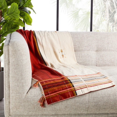 product image for Nagaland Angami Red & Cream Throw 4 94