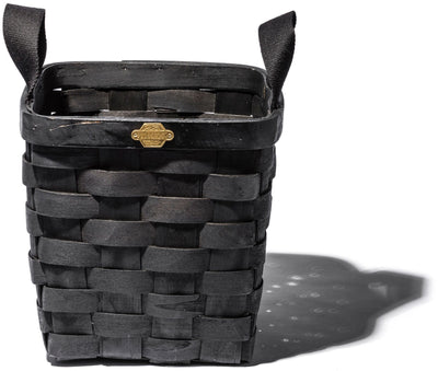 product image for wooden basket black square design by puebco 6 47