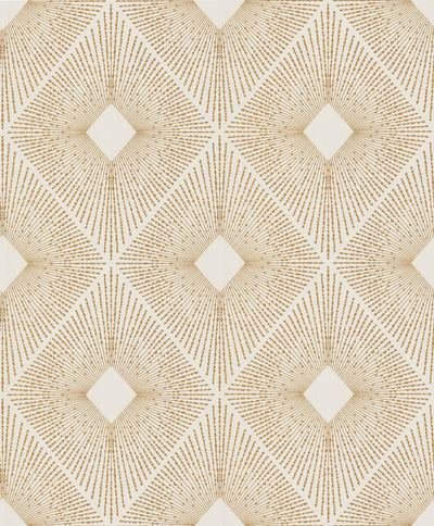 product image of Harlowe Wallpaper in White/Gold from the Modern Metals Second Edition 536