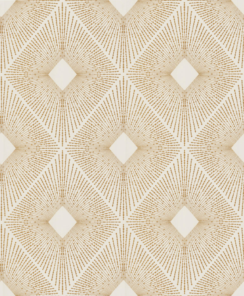 media image for Harlowe Wallpaper in White/Gold from the Modern Metals Second Edition 246