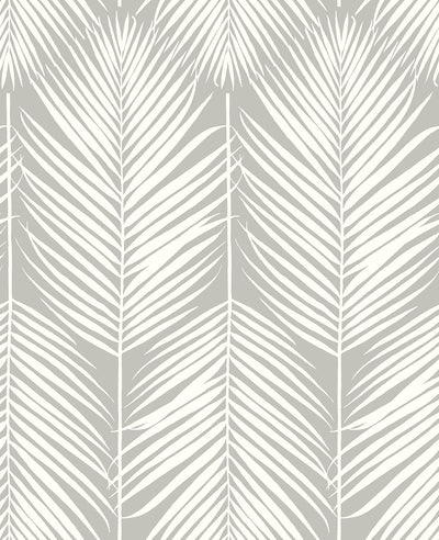 product image of Palm Silhouette Peel-and-Stick Wallpaper in Harbor Grey by NextWall 521