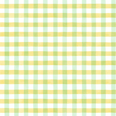 product image of Spring Plaid Lemon Lime Peel-and-Stick Wallpaper by NextWall 556