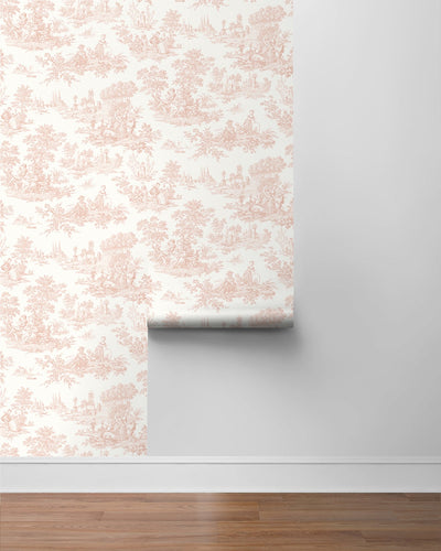 product image for Chateau Toile Blush Peel-and-Stick Wallpaper by NextWall 49