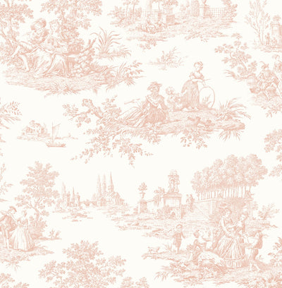 product image for Chateau Toile Blush Peel-and-Stick Wallpaper by NextWall 85