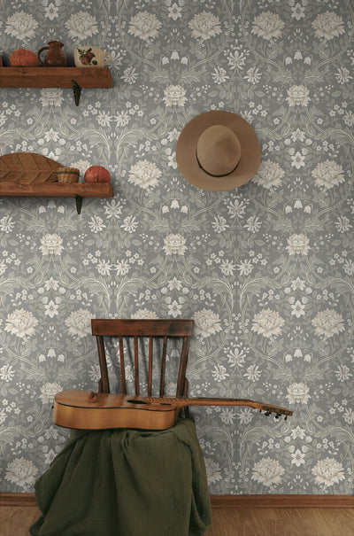 product image for Honeysuckle Trail Daydream Grey Peel-and-Stick Wallpaper by NextWall 39
