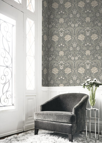 product image for Honeysuckle Trail Daydream Grey Peel-and-Stick Wallpaper by NextWall 50