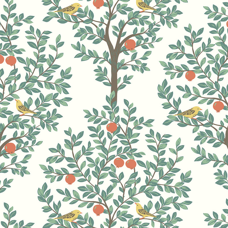 media image for Fruit Tree Peel-and-Stick Wallpaper in Juniper 232