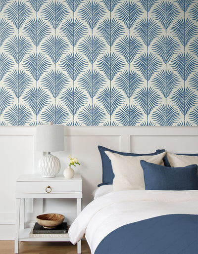 product image for Grassland Palm Peel & Stick Wallpaper in Coastal Blue 49