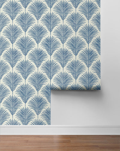 product image for Grassland Palm Peel & Stick Wallpaper in Coastal Blue 87