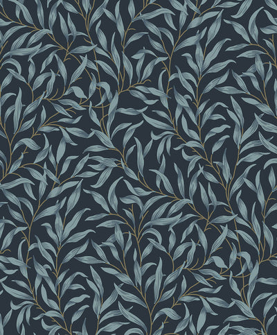 product image of Willow Trail Peel & Stick Wallpaper in Aegean Blue 566