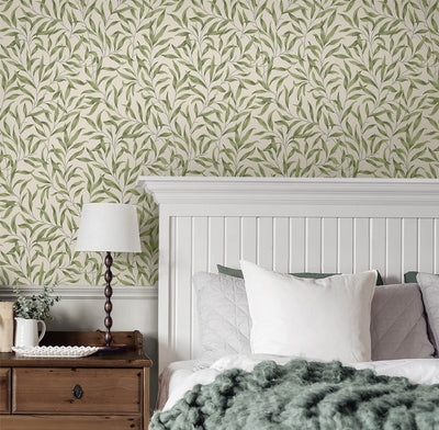 product image for Willow Trail Peel & Stick Wallpaper in Sprig Green 19