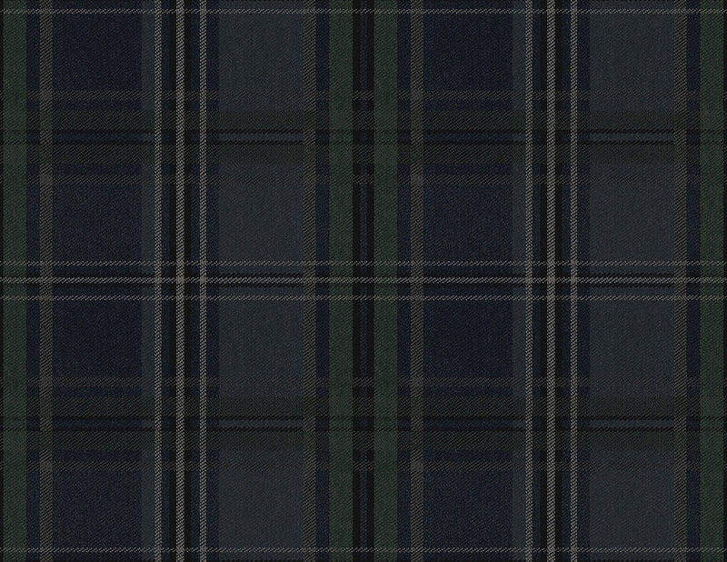 media image for Classic Plaid Peel & Stick Wallpaper in Deep Blue 21