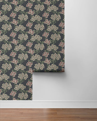 product image for Floral Vine Peel & Stick Wallpaper in Smoke & Laurel Green 66