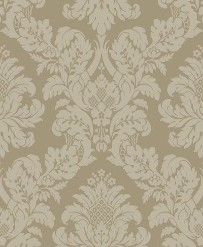 product image for Charnay Damask Peel & Stick Wallpaper in Metallic Champagne & Glitter 42