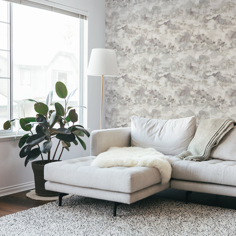 media image for Nara Grey Toile Wallpaper from the Scott Living II Collection by Brewster Home Fashions 260