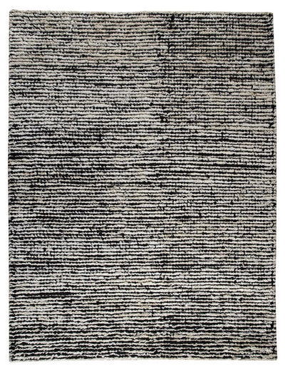 product image for Nature Collection Hand Woven Wool and Hemp Area Rug in Black and White design by Mat the Basics 28