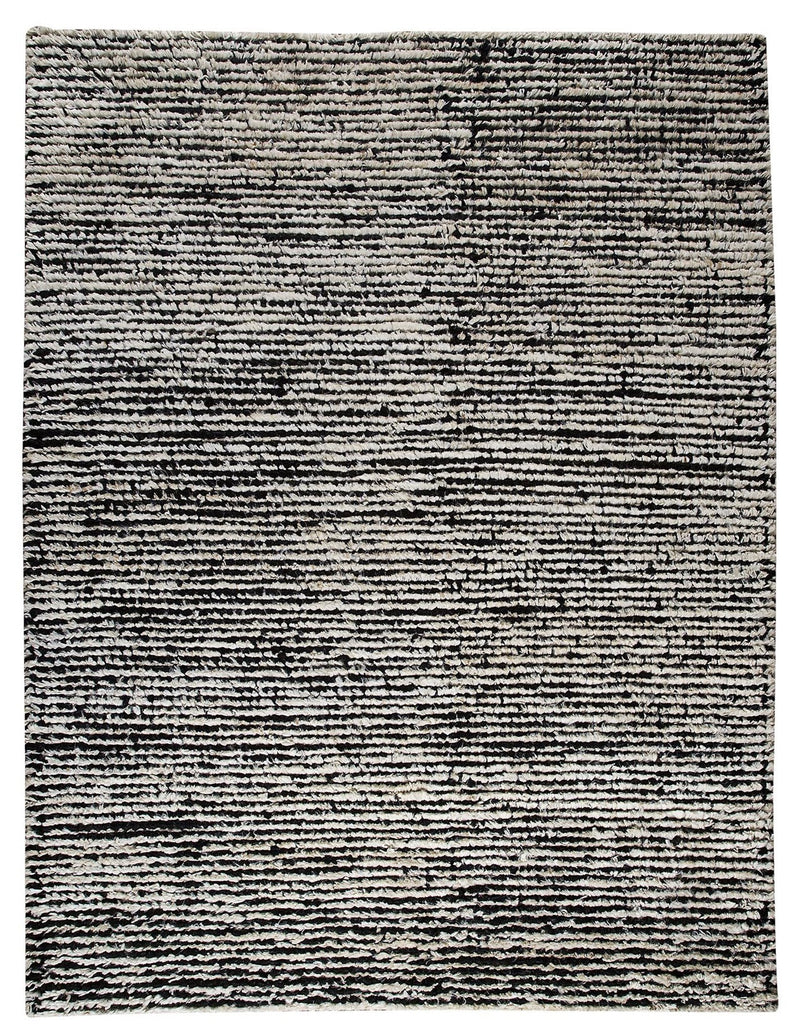 media image for Nature Collection Hand Woven Wool and Hemp Area Rug in Black and White design by Mat the Basics 284
