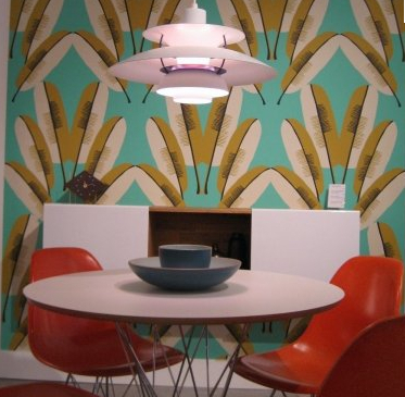 media image for Navajo Wallpaper in Turquoise design by Cavern Home 294
