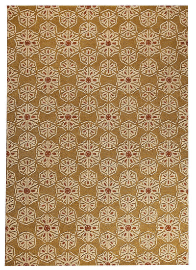 product image for Normandie Collection Hand Tufted Wool Area Rug in Gold design by Mat the Basics 15