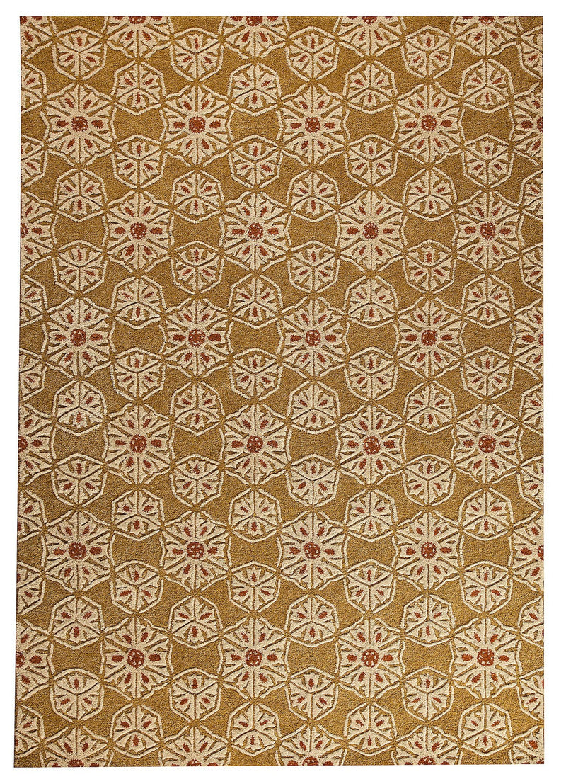 media image for Normandie Collection Hand Tufted Wool Area Rug in Gold design by Mat the Basics 219