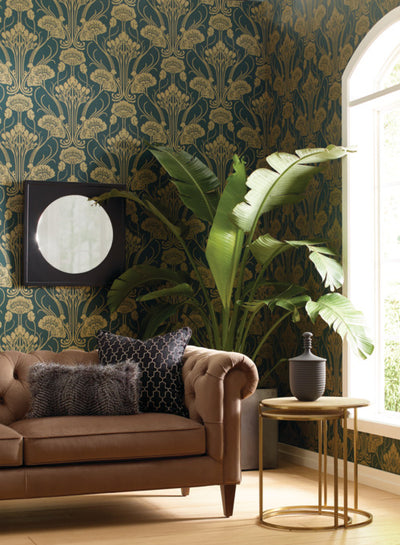 product image for Nouveau Damask Wallpaper from the Deco Collection by Antonina Vella for York Wallcoverings 20