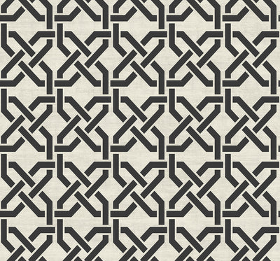 product image for Nouveau Trellis Wallpaper in Black and White from the Nouveau Collection by Wallquest 59