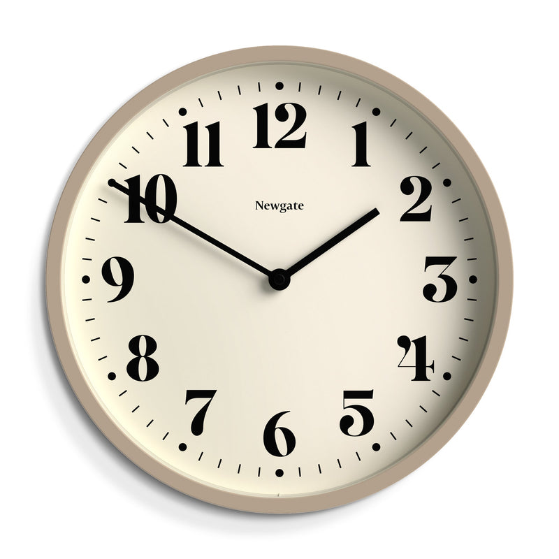 media image for number four theatre dial stone grey wall clock by newgate numfou240st 1 280