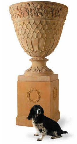 media image for Oak Leaf Giant Urn in Terracotta Finish design by Capital Garden Products 214