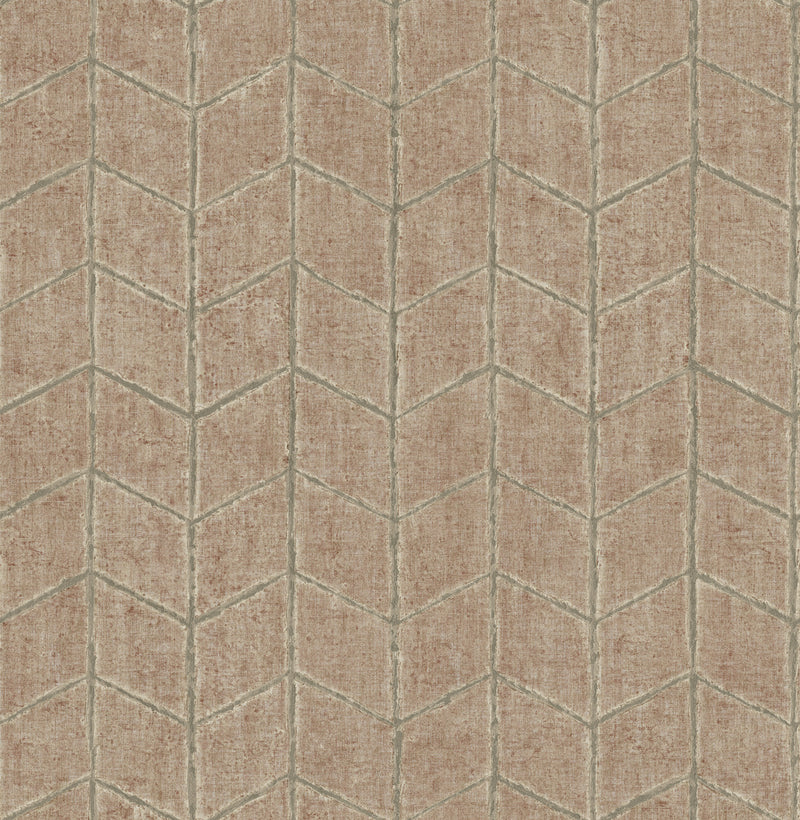 media image for Flatiron Geometric Wallpaper in Brick 249