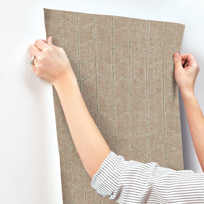 product image for Flatiron Geometric Wallpaper in Brick 26
