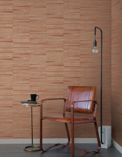product image for Line Stripe Wallpaper in Brick 52